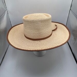 Sun Body Hats Reata Palm Leaf Bolero Hat Natural Brown Wide Brim Telescope
